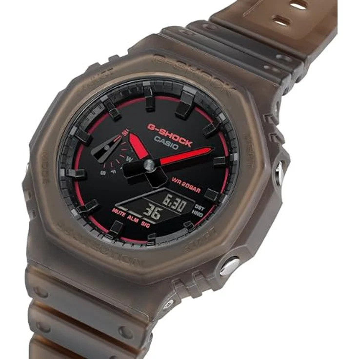 Casio G-Shock Unisex Analog Digital Quarz Armbanduhr, Braun mit Stoppuhr, Alarm, Weltzeit und wasserdicht bis 20 bar – Bild 2