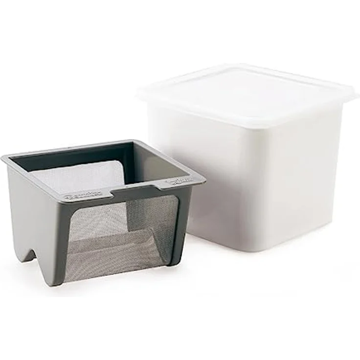 Cuisipro Frischkäsebereiter 74742605 zur natürlichen Herstellung von cremigem Frischkäse, Dips und Speiseeis. Patentiertes Sieb. Rot. 750 ml Fassungsvermögen – Bild 6