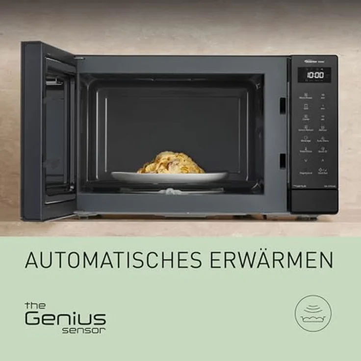 Panasonic NN-GT65QBEPG Mikrowelle Schwarz 1000W mit Grillfunktion, digitalem Timer, 23 Automatikprogrammen, LCD-Display – Bild 7