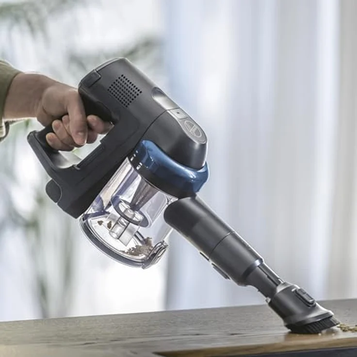 Hoover Akku-Stielstaubsauger Hoover HF4 Akkustaubsauger mit Wischaufsatz [HF410YP3], Kabelloser Staubsauger mit Anti-Twist-Technologie, Mini-Düse für Haustierhaare, 30 Minuten Laufzeit, Blau – Bild 6