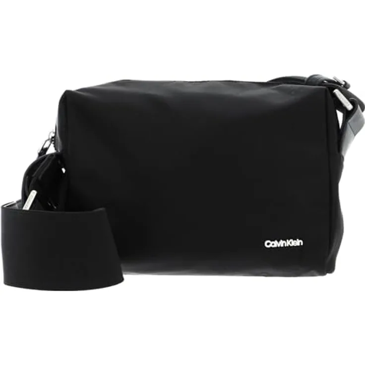 Calvin Klein Umhängetasche 20 cm, Schwarz, 100% Polyester, kompaktes Design, 20 cm x 7 cm x 15 cm