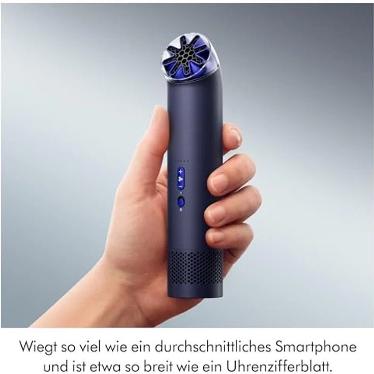 Dyson Hushjet Mini Cool, Tragbarer Ventilator mit 40 W, Dunkelblau, 5 Geschwindigkeitsstufen, 360° Luftstrom – Bild 3