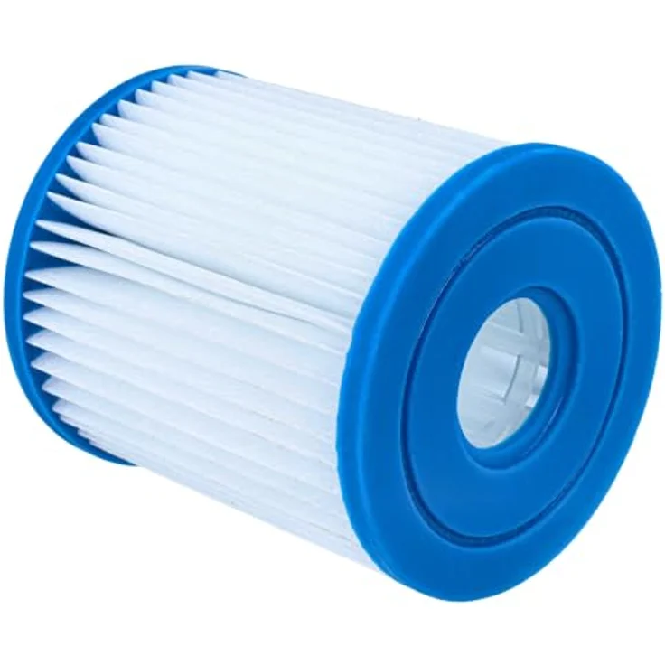 vhbw Filterkartusche kompatibel mit Intex 28201EH, 28602, 28601, 28601EG, Wasserfilter mit hoher Filterfeinheit, Blau Weiß – Bild 4