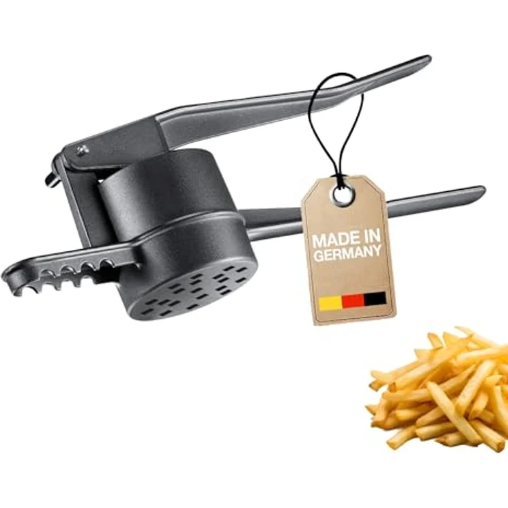 Westmark Kartoffelpresse Black Edition, Spätzlepresse und Spaghettieispresse mit griffiger Spezialbeschichtung, für Kartoffel, Spätzle & Pommes, anthrazit, 41 cm – Bild 1