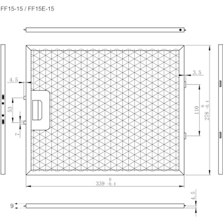 NEG Fettfilter-Set 2X FF15E-15 (Edelstahl 33,8x27,7 cm) für NEG15-ATx, NEG15-ATx+ - Preisvergleich – Bild 2