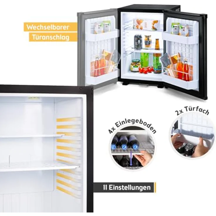 First Austria FA-5172 Minikühlschrank, freistehend, schwarz, Energieklasse F – Bild 5