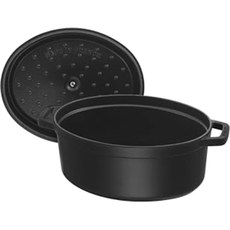 STAUB Gusseisen Bräter- Cocotte, oval 33 cm, 6,7 L, schwarz – Bild 3