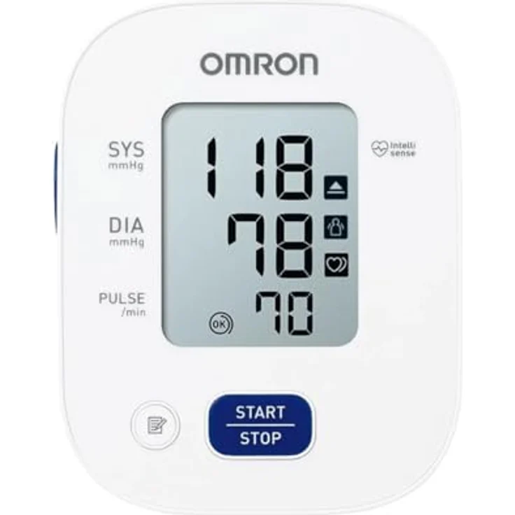 Omron M2+ HEM-7146-E, Oberarm-Blutdruckmessgerät mit IntelliSense-Technologie, 30 Speicherplätze und weicher Manschette (22-42 cm) – Bild 2