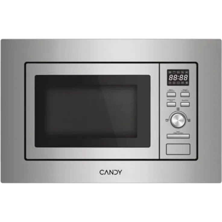 Candy CA20FMW7NG Einbau-Mikrowellenherd, 20 Liter, 800 Watt Mikrowelle mit Grillfunktion, Silber