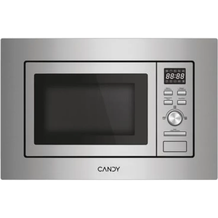 Candy CA20FMW7NG Einbau-Mikrowellenherd, 20 Liter, 800 Watt Mikrowelle mit Grillfunktion, Silber – Bild 1