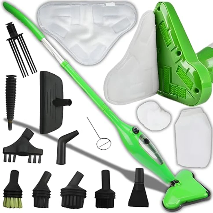 Retoo Dampfmopp 1300W Dampfreiniger mit Teleskopstange Dampfreiniger Steam Mop 400 ml Wasserkapazität Inkl 1 waschbaren Mop Pads & 10 austauschbare Spitzen – Bild 1