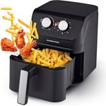 GOURMETmaxx Heißluftfritteuse 4 L | Airfryer mit Timerfunktion & Edelstahl Heizelement | geruchsarm, energiesparend & nahezu ohne Öl | 1400 W