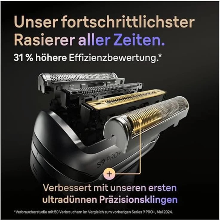 Braun Series 9 PRO+, Elektrorasierer mit fünf Scherelementen, wasserfest, automatischer Spannungsanpassung und schnellem Ladegerät – Bild 5
