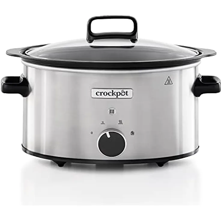 Crockpot Schongartopf | 3,5 Liter (3-4 Personen) | Behälter zum Bräunen von Fleisch und Gemüse | Edelstahl [CSC085X]