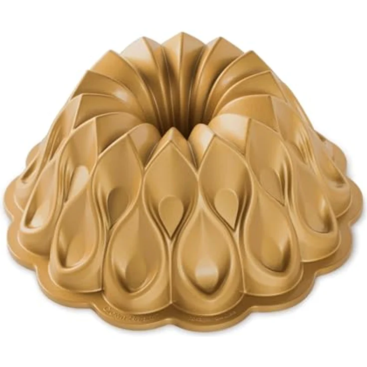NordicWare Nordic Ware-Non-Stick Kuchen Backform-Krone, Aluminium, Gold, 25,4 x 25,4 x 9,9 cm – Bild 2