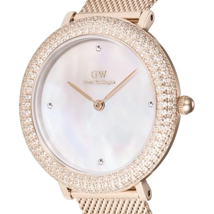 Daniel Wellington Crystalline Uhr Damen, 32mm, Japanisches Quarzwerk, doppelt beschichteter Edelstahl, Roségold – Bild 5
