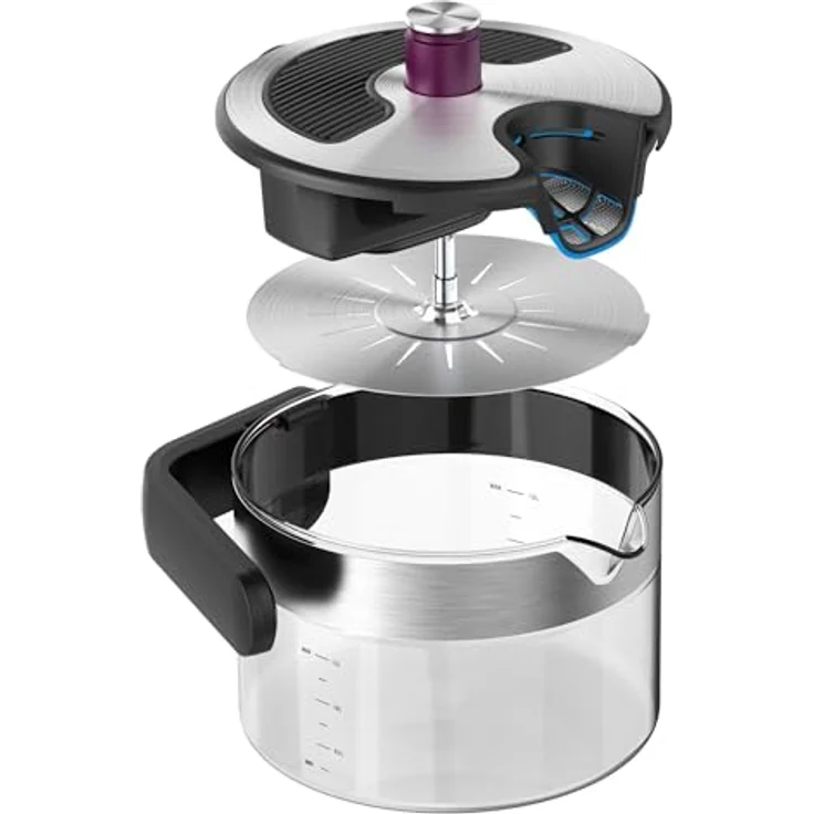 Kezzel® Wasserkessel für Induktionsherde 1,5 Liter | Automatische Abschaltfunktion, kein Überkochen | Edelstahl & Glas, spülmaschinenfest – Bild 3