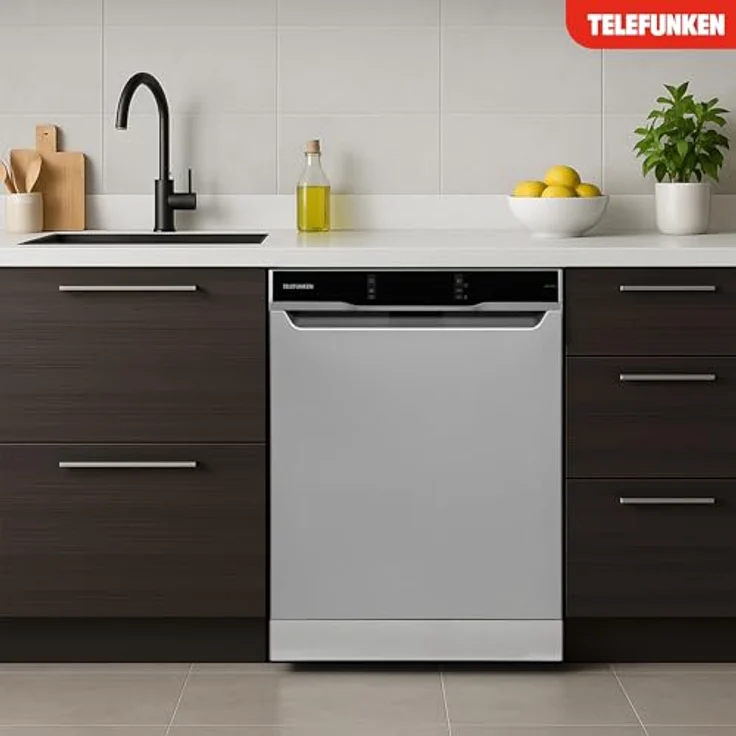 Telefunken GFS6014AI Geschirrspüler, freistehend, 60 cm, 14 Maßgedecke, 9 Programme, Edelstahl-Spülbehälter, unterbaufähig, leise 44 dB, Energieeffizienzklasse A – Bild 9