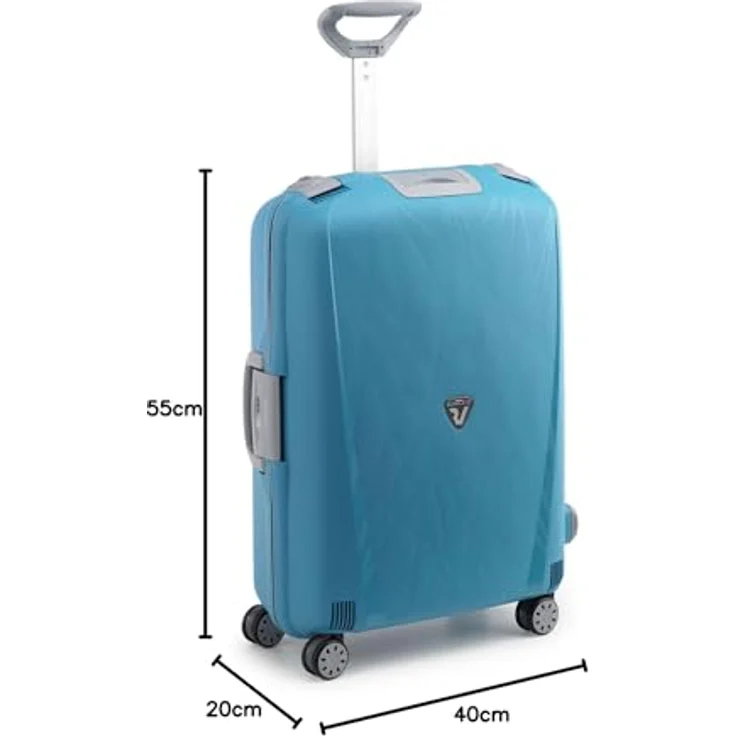 Roncato Light 4 Rollen Trolley, 68 cm, 100% Polypropylen, blau – Bild 10
