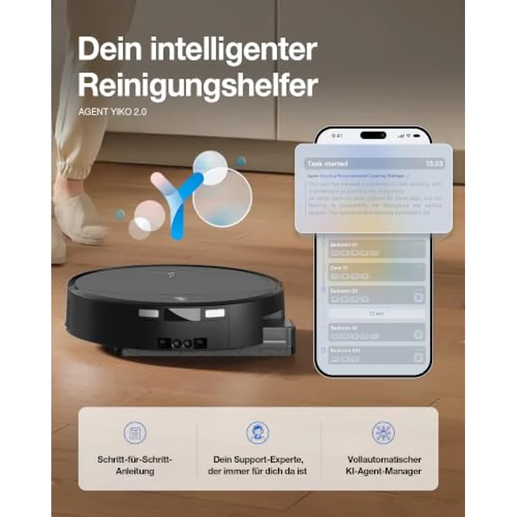 ECOVACS X11S Omnicyclone Care Kit EU, Saug- und Wischroboter mit 30.000 Pa Saugkraft und PowerBoost-Ladefunktion – Bild 9