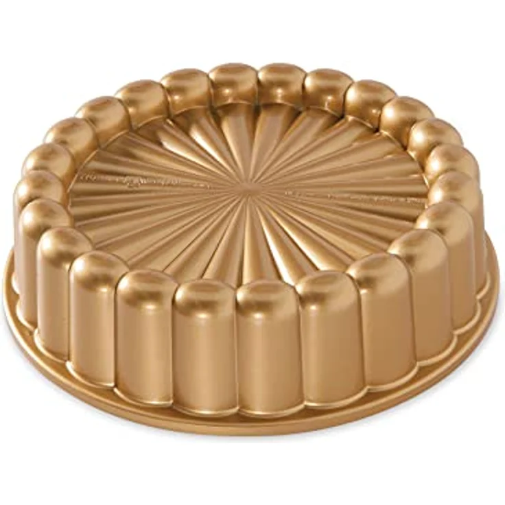 Nordic Ware Charlotte Cake Pan, Backform aus Aluminiumguss, antihaftbeschichtet, gold – Bild 4