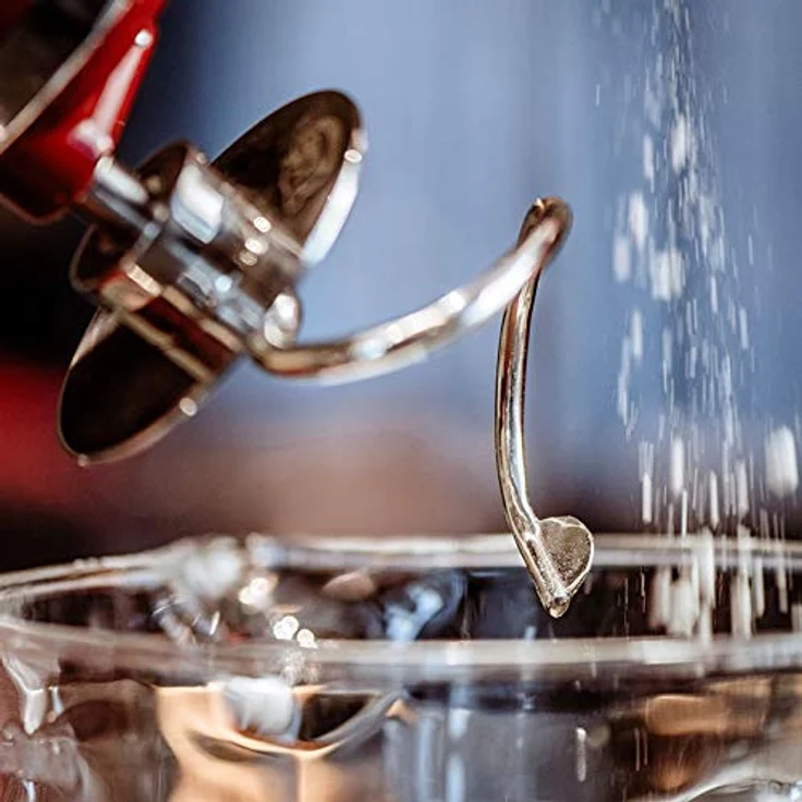 Kitty Professional Knethaken Edelstahl "Teigpeitsche" Zubehör kompatibel mit KitchenAid Küchenmaschine | Küchenhelfer Backzubehör Rührschüssel 4,3/4,8 Liter: Spülmaschinenfest, Spiralhaken – Bild 4