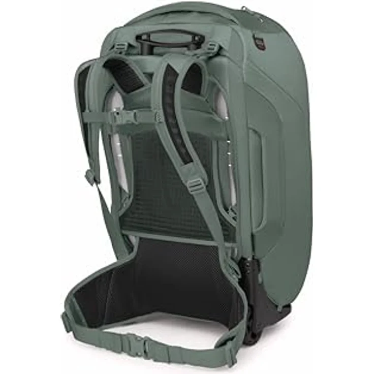 Osprey Sojourn 60, Trolley-Rucksack aus recyceltem Nylon, grün, (60 l) mit übergroßen Rollen und intelligenten Staufächern – Bild 8