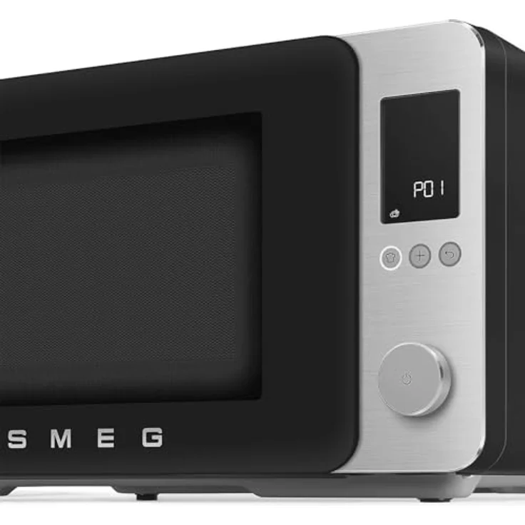 Smeg MOC02BLMEU, Kombi-Tisch-Mikrowelle mit 9 Garfunktionen, Air-Fry und 25 Automatikprogrammen, matte schwarze Oberfläche mit Aluminiumfront – Bild 4