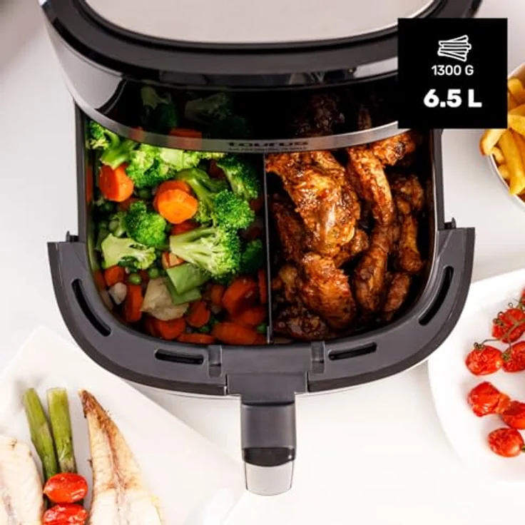 "Taurus Fritteuse Airfryer Heißluftfritteuse Taurus AIR FRY DIG 7SW, digitales Display, schwarz" – Bild 5