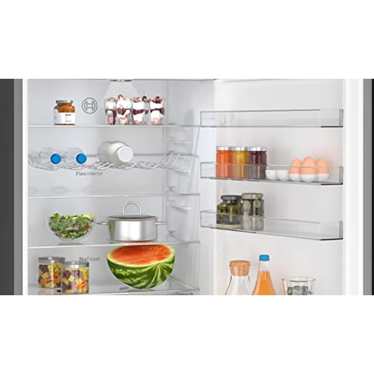 BOSCH KGN49OXBT Stand-Kühl-Gefrier-Kombination Serie 4, freistehende XXL-Kühlkombination mit Gefrierbereich unten 203x70 cm, 311L Kühlen, 129L Gefrieren, NoFrost, VitaFresh XXL, PerfectFit – Bild 5