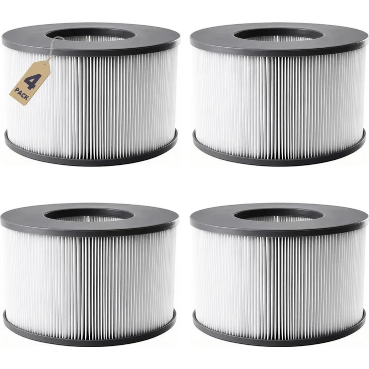 Ersatzfilter für MSPA Whirlpool, aufblasbare Pools, hohe Filtrationsleistung, 4 Stück, BPA-frei