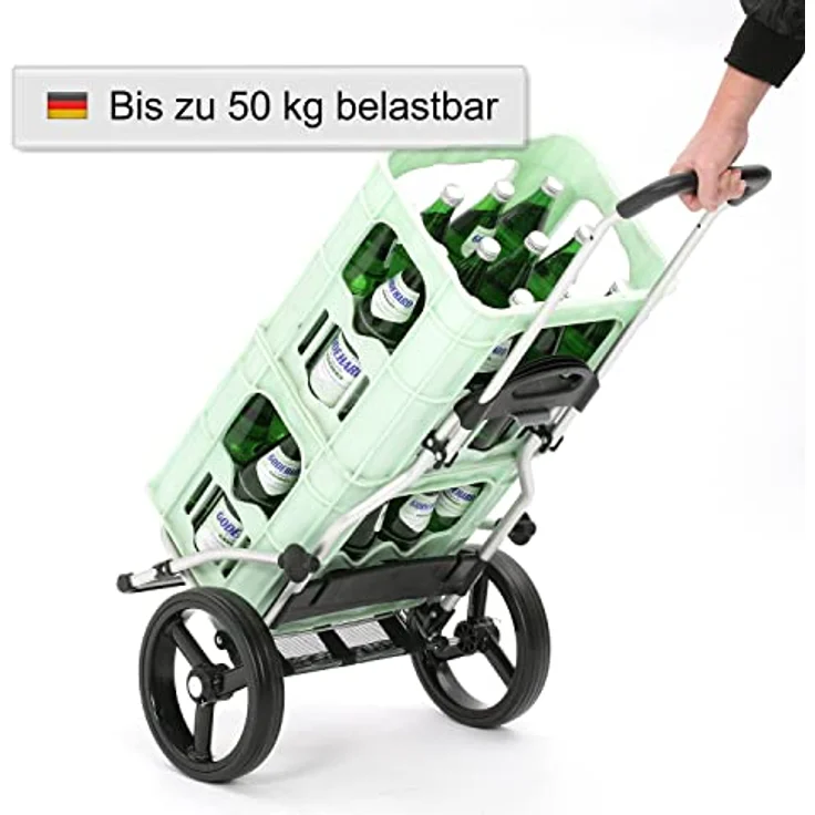 Andersen Einkaufstrolley - Royal Shopper Ortlieb anthrazit 49 L Handwagen, wasserdicht, wetterfest, Aluminium, klappbar, leise Räder – Bild 5