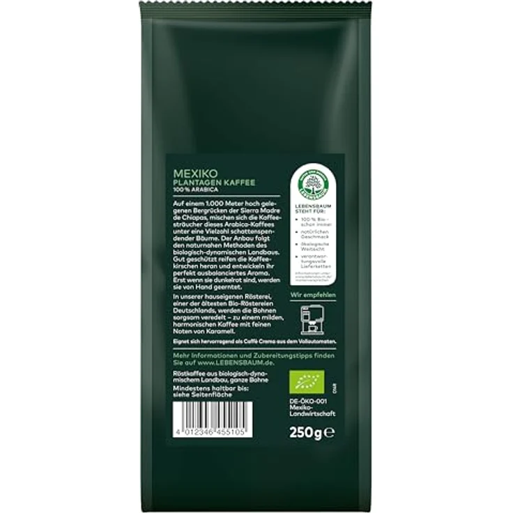 Lebensbaum Plantagen Kaffee, Bohne, 250 g – Bild 4