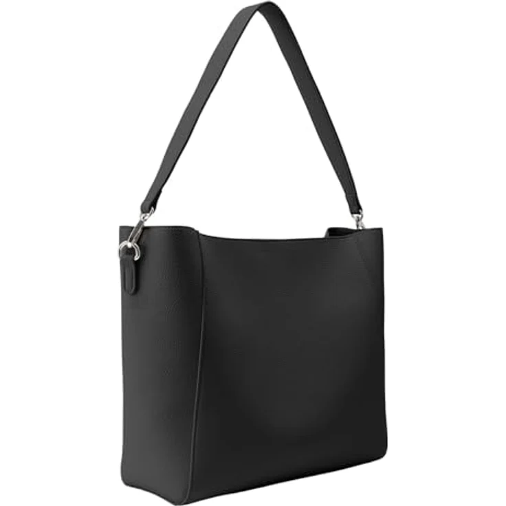 Seidenfelt Malvik Schultertasche, 42 cm, Schwarz, eleganter Alltagsbegleiter mit herausnehmbarer Tasche und verstellbarem Riemen – Bild 2