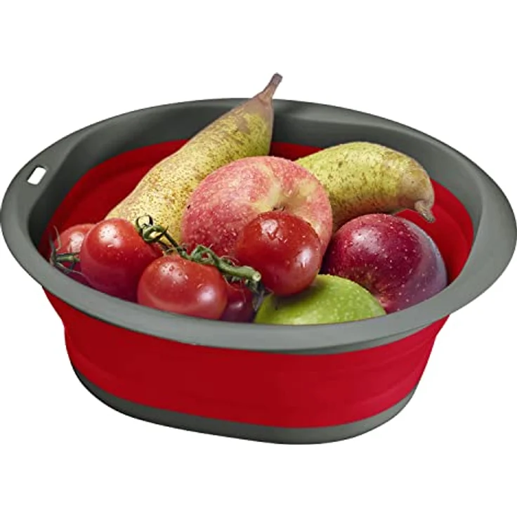 Westmark Schüssel, Faltbar, Mit Aufhängevorrichtung, Fassungsvermögen: 2700 ml, Kunststoff, Rot/Anthrazit, 21322270 – Bild 5