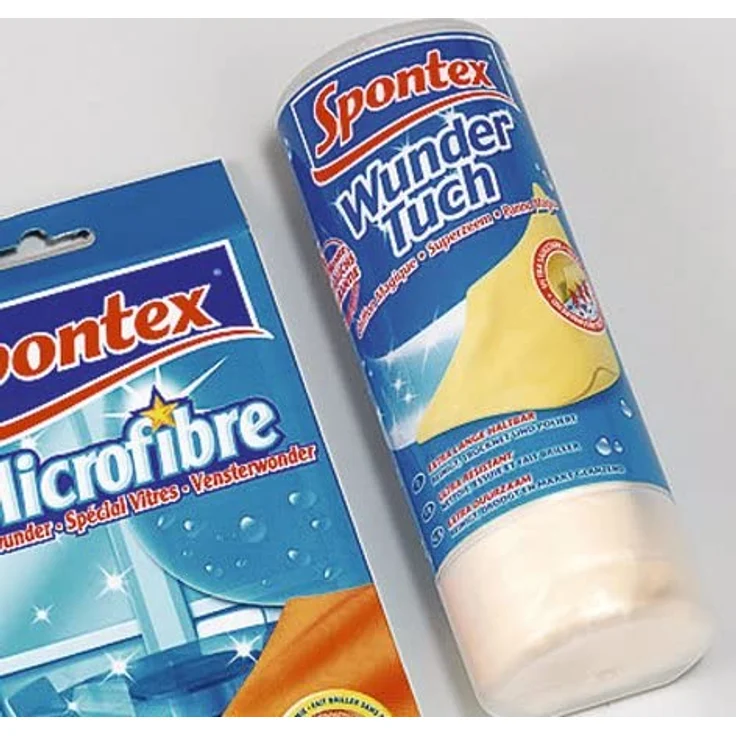 Spontex Wundertuch, hohe Wasser- und Schmutzaufnahme, streifen- und fuselfrei, 1er Pack – Bild 4