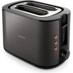 Philips HD2650/30, Toaster mit 950 Watt, Edelstahlgehäuse, Auftaufunktion und Brötchenaufsatz, Grau