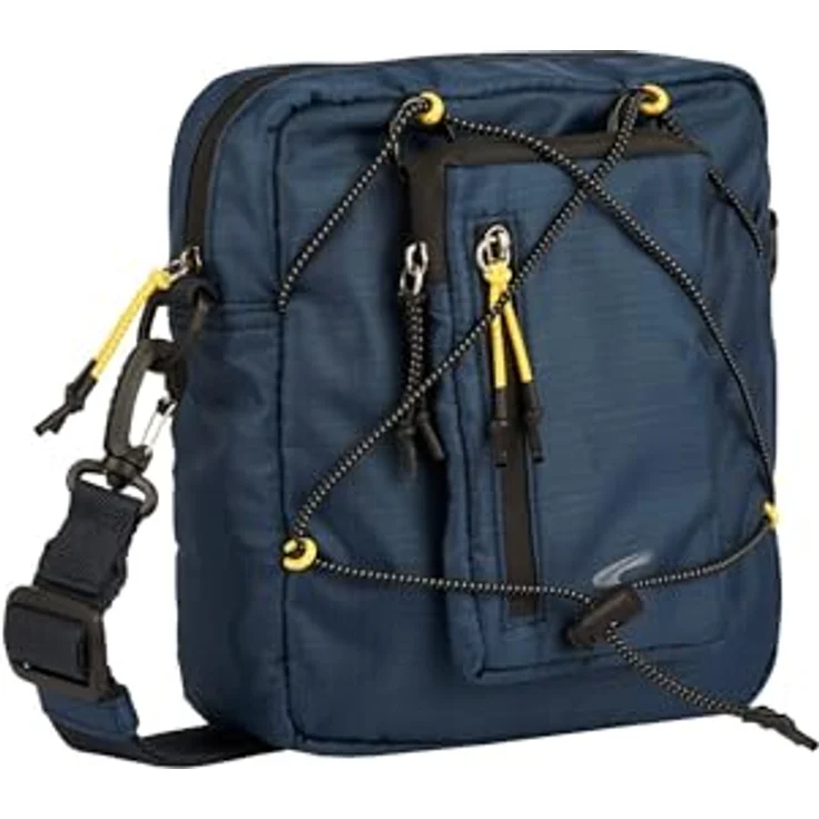 camel active Shores Umhängetasche S, 21 cm x 10 cm x 22 cm, blau, 100% Polyester – Bild 1
