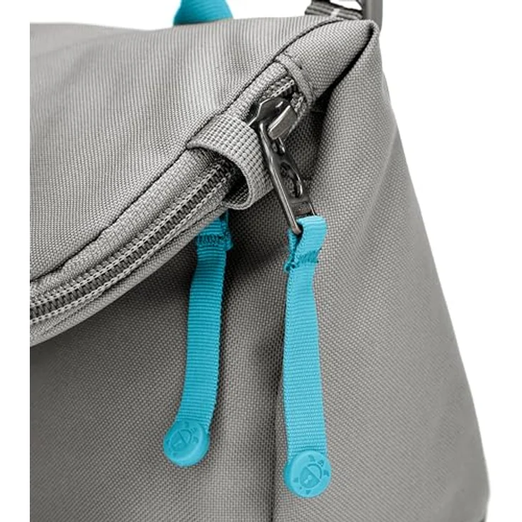 Pacsafe GO Anti-Theft Umhängetasche, RFID-sicher, 24 cm, grau, 100% Polyester – Bild 7