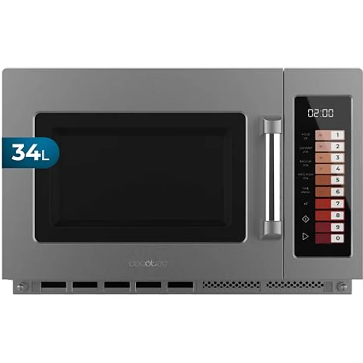 Cecotec Mikrowelle FlatPro 3400, 34L Volumen, 2100 W, digitale Steuerung mit 100 Programmen, Flatbed-Design – Bild 1
