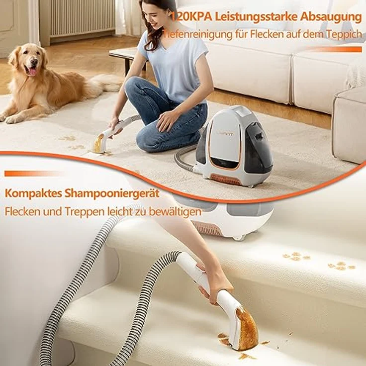 UWANT Teppichreinigungsgerät UWANT B100 Reinigungsmaschine, Teppichreinigungsgerät, 450,00 W, beutellos – Bild 2