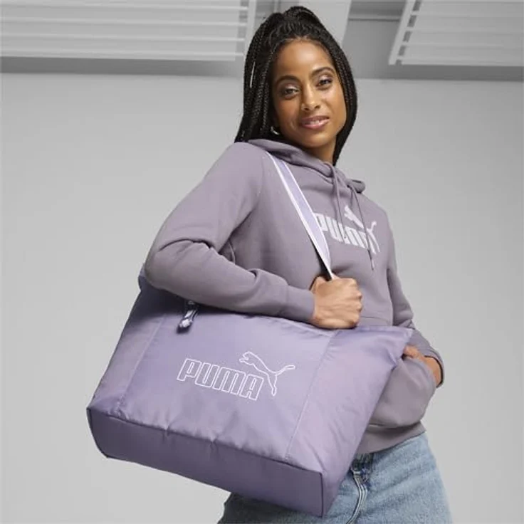 PUMA Shopper Core Base Großer Shopper Damen, mit mehreren Fächern und gepolsterten Griffen, schwarz – Bild 3
