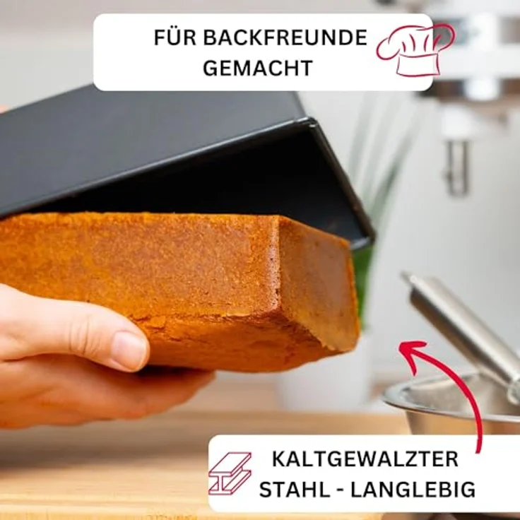 Westmark Königskuchenform, Länge: 25 cm, Antihaftbeschichtet, Kaltgewalzter Stahl, Back-Klassiker, Anthrazit, 31842270 – Bild 3