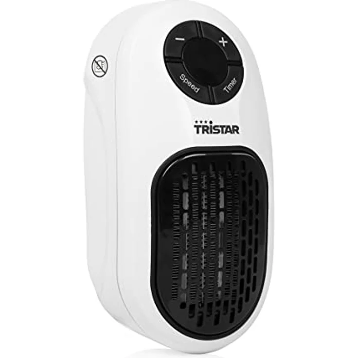 Tristar Steckerheizung - 400 Watt, 2 wählbare Geschwindigkeitsstufen, PTC Keramik, 12 Stunden Timerfunktion, KA-5084, Heizlüfter – Bild 5