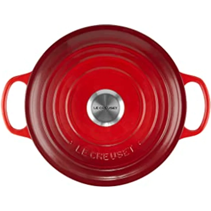 Le Creuset Gourmet-Bräter Signature 24 cm Rund Kirschrot – Bild 3