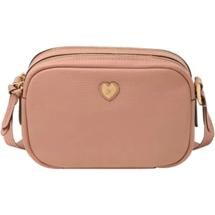 Fossil Danni Umhängetasche aus 100% Leder, 23 cm, rosa