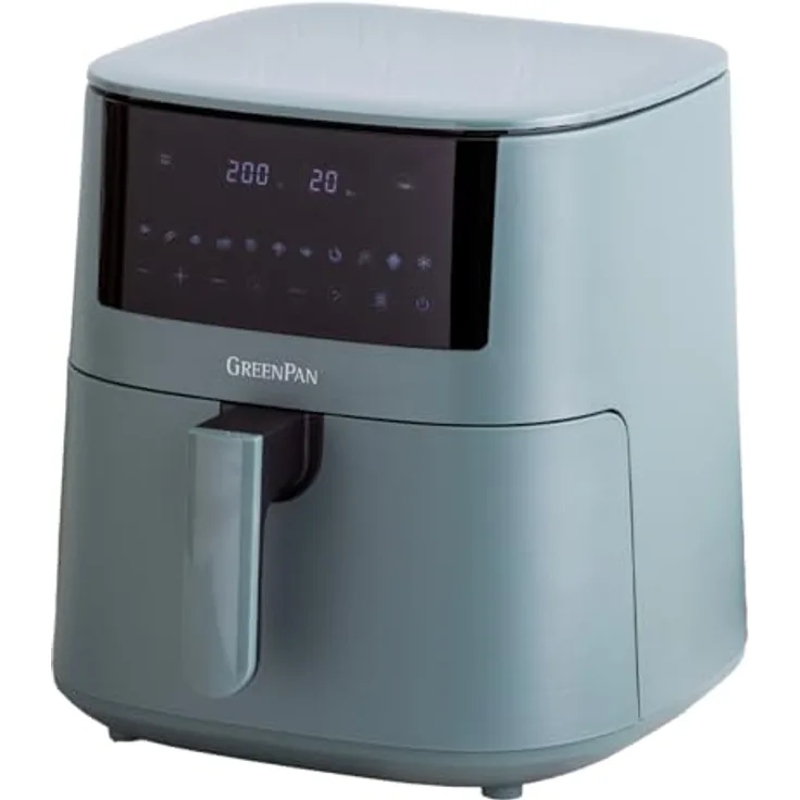 GreenPan Bistro Heißluftfritteuse XL, 7.2L, 1650 Watt, LED-Touchscreen, Antihaft-Korb