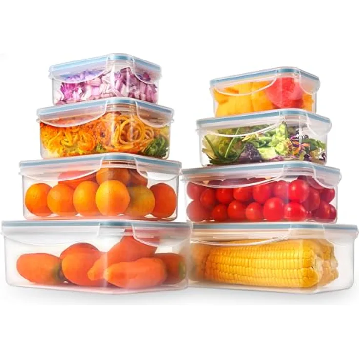 YASHE Frischhaltedose Set, 12-teilig, BPA-frei, 100% auslaufsicher, luftdicht, mikrowellen- und spülmaschinengeeignet, verschiedene Größen 0,5L-2,5L