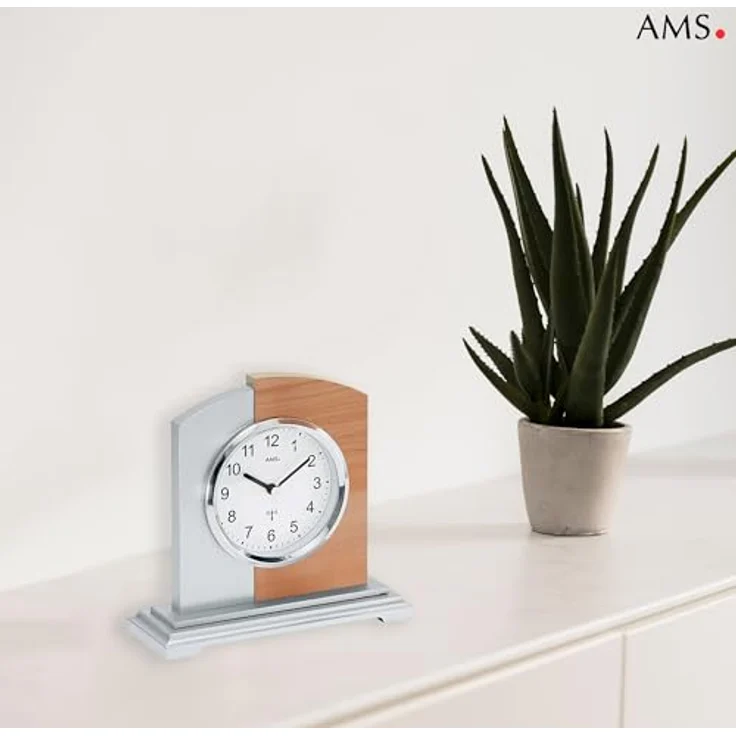 AMS Funktischuhr F5146, elegante Tischuhr Made in Germany, geschmackvolles Design für jeden Wohnraum – Bild 7