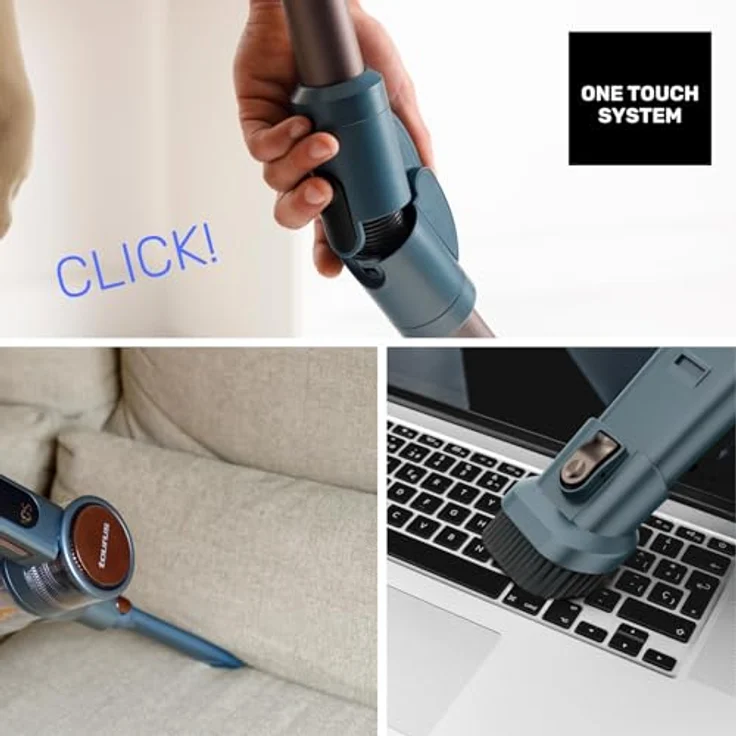 Taurus Homeland Digital Animal Flex, 2-in-1-Stabstaubsauger, Beutellos, 60 Minuten Laufzeit, LED-Bodendüse, Blau, 0,5 l – Bild 10